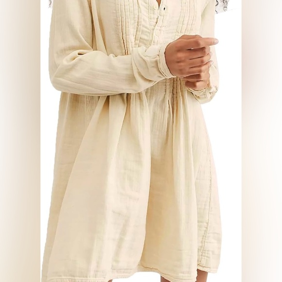 Free People x CP SHADES Yoko Tunic Dress in Vanilla - Picture 3 of 4